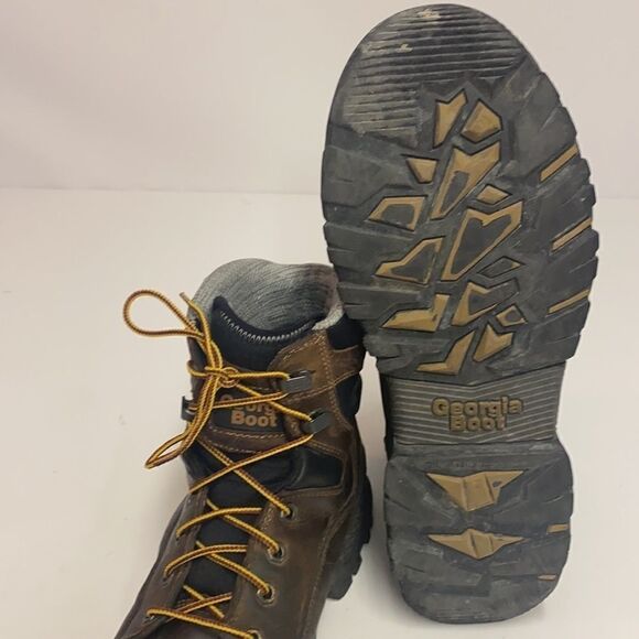 Georgia Boot Size: 13M Mens Black and Brown Waterproof Work Boots B95 - Picture 12 of 13